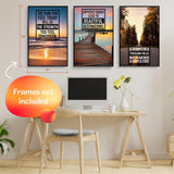 Set of 6 unframed 11x17 motivational typography wall art prints with vivid multicolor designs on matte archival paper - view 7