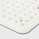 Threshold White Rubber Bath Mat 28x16 Non-Slip Honeycomb Suction Cup — view 3 of 4