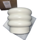 JOFAMY 6" Tiered Bubble Ceramic Planter Pot – Matte Creamy White with Drainage
