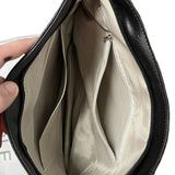Yonisole Black Faux Leather Large Tote Bag with Gold Hardware & Bonus Strap — view 4 of 7