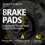 Quality-Built 1003-2395C rear ceramic brake pad set with stainless steel hardware for Hyundai Elantra and Kia Niro - view 4