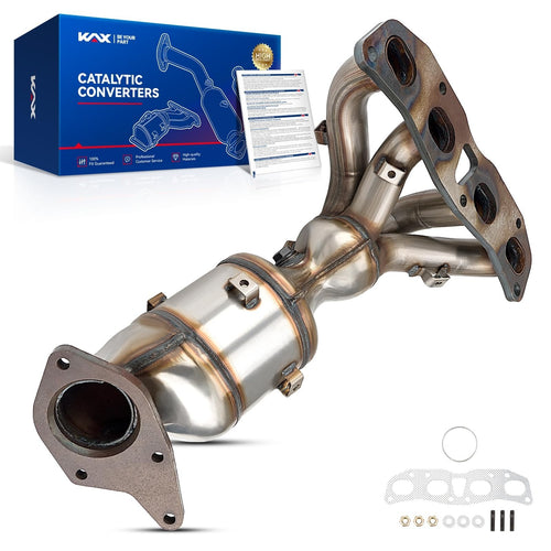 KAX stainless steel front catalytic converter with exhaust manifold, part 140E23TA0A, for Nissan Altima and Rogue 2.5L