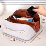 BIVIZKU Checkered Makeup Bag – 180° Flat-Open Large Cosmetic Organizer — view 4 of 8