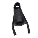 Black TPE freediving fin foot pocket size L EU 43-44 with non-slip textured sole and ergonomic 3D fit design - view 5