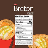 Three factory-sealed 7oz boxes of Breton Original Sea Salt Crackers stacked together, showing front label packaging - view 2