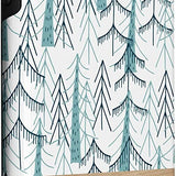 Teal green abstract pine tree forest pattern iPhone 11 Pro dual-layer protective case on white background by SugarloafGraphics - view 3
