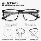 EYECEDAR 5-Pack +1.75 Reading Glasses – Black Rectangular TR90 Frames — view 2 of 8