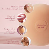 CAKES Body Adhesive-Free Silicone Nipple Covers – Honey, Large 5" — view 3 of 8