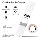 GirafVinyl glossy white permanent adhesive vinyl roll 12 inches wide by 15 feet with PET release liner backing - view 3