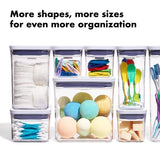 OXO Good Grips white square tall airtight POP container 6 quart with push-button lid for pantry food storage - view 7