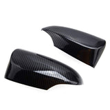Pair of gloss black ABS side rearview mirror cover trim caps for Toyota C-HR 2017-2020, part YCA13604