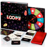 LOOPY Date Night Box couples card game tin with 150 cards and silk blindfold included, shown unopened