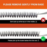 VYRILA 240 individual DIY lash clusters in mixed 8-16mm lengths with C curl and 3D wispy faux mink finish, black - view 6