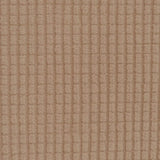 Easy-Going camel check jacquard stretch slipcover fitted over a 3-seater sofa with elastic bottom and smooth tailored coverage - view 5
