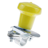 DVPARTS yellow vinyl tractor steering wheel spinner knob with ball bearing, part number WSV123Y, on white background - view 4