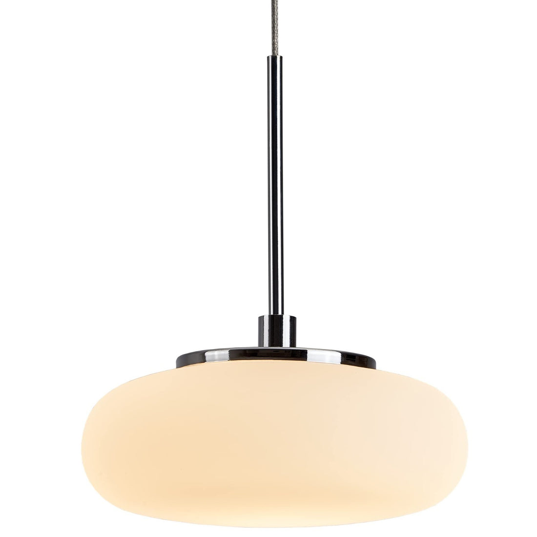 Kinglong glass pendant light with antique chrome finish and adjustable 59-inch cord for kitchen island or dining room