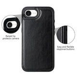 HianDier iPhone 16e Wallet Flip Case - Black PU Leather with Card Holder — view 6 of 8