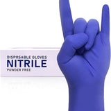 Box of 100 Wostar XL disposable nitrile exam gloves, 4mil powder-free latex-free, shown on white background