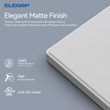 ELEGRP 4-gang screwless matte white decorator wall plate cover 8.57 by 4.88 inches polycarbonate finish - view 3