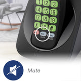 VTech VG131-11 black cordless DECT 6.0 phone with backlit display, keypad, and wall mount design - view 7