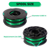 Eyoloty DF-080 Trimmer Spool 0.080" 30ft 3-Pack for Black+Decker GH1000 GH1100 GH2000 — view 2 of 8