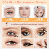 MIYADIVA 30X Magnifying Compact Pocket Mirror with Tweezers – Gold – Open Box — view 4 of 8