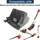 ANOITD LCS36 black fast charger for Black and Decker 36V 40V Max lithium battery packs, open box - view 5
