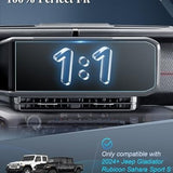 Matte anti-glare tempered glass screen protector installed on 2024-2026 Jeep Gladiator 12.3-inch infotainment touchscreen - view 6