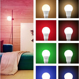 Colorpanda A19 E26 smart LED light bulb glowing in multicolor, 8W color-changing bulb with Bluetooth Mesh for Alexa and Google - view 4