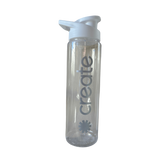 Create 32oz clear BPA-free plastic reusable water bottle with flip lock lid for gym and sports use - view 3