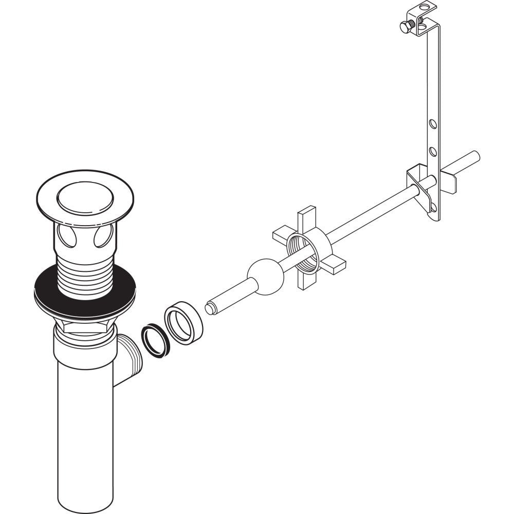 Delta RP38958SS pop-up drain assembly in brushed stainless steel finish for bathroom sink replacement