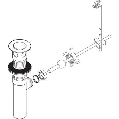 Delta RP38958SS pop-up drain assembly in brushed stainless steel finish for bathroom sink replacement