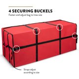 ZOBER red 600D Oxford fabric Christmas tree storage bag 59x20x20 inches with dual zippers and reinforced handles - view 5