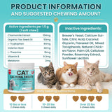 Bottle of MNQAXZ cat calming chews 140 count chicken flavor soft chews for anxiety relief in cats - view 6