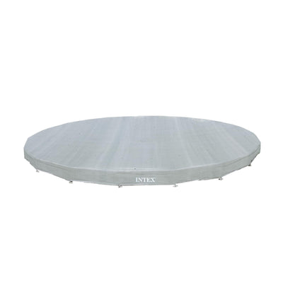 Intex 28041E gray round pool cover with rope tie for 18ft Ultra XTR frame above ground pool