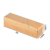 Ahyuan 5-inch handmade beech wood secret opening puzzle box with hidden compartment, brown finish, closed view - view 2