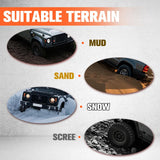 Pair of orange YATOINTO 4x4 off-road recovery traction boards with storage bag and nylon straps on white background - view 7