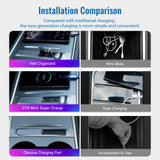 Hodozzy silver metal 3-in-1 USB hub docking station for Tesla 2021+ center console with USB and USB-C ports - view 5