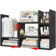 NUTIKAS 3-Tier Adjustable Desk Shelf Organizer – Black Desktop Bookshelf