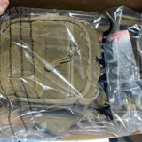 Tan AMHEH tactical drop leg thigh bag 4.5L with detachable leg strap, multiple pockets, and buckle closure - view 8