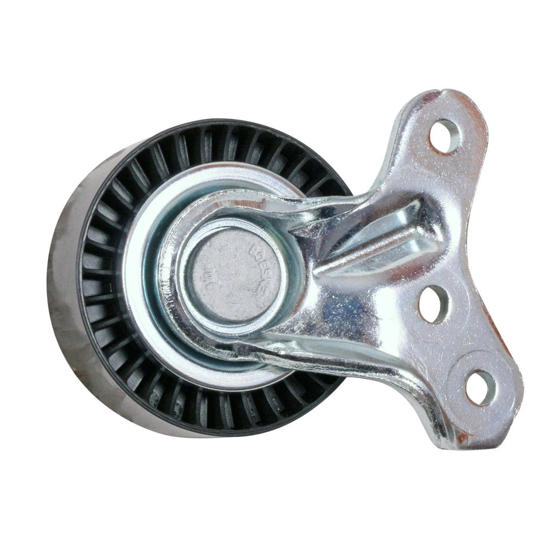 Serpentine belt idler pulley with bracket, part 900450A, thermoplastic housing with sealed ball bearing for VW Audi fitment