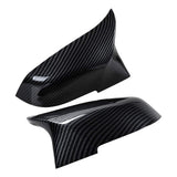 Pair of carbon fiber style ABS mirror cover caps for 2013-2015 BMW 7 Series F01 F02 clip-on replacement - view 6