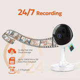 Owltron 2K indoor WiFi security camera with infrared night vision and two-way audio for baby and pet monitoring - view 8