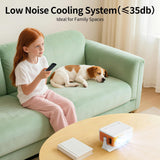 YOTON Y3 yellow mini projector with 360-degree rotating stand, compact 317g portable home theater projector - view 6