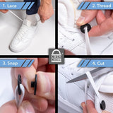 Lock Laces 48" Black Flat Elastic No-Tie Shoelaces – Unisex — view 4 of 6