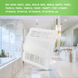 White ABS plastic replacement lens and grille cover for Broan Nutone bathroom exhaust fan, model 85315000 - view 4