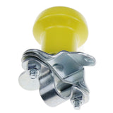 DVPARTS yellow vinyl tractor steering wheel spinner knob with ball bearing, part number WSV123Y, on white background - view 7