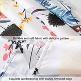 Rectangular floral waterproof tablecloth 60x104 inches with zippered umbrella hole on outdoor patio dining table - view 4