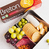 Three factory-sealed 7oz boxes of Breton Original Sea Salt Crackers stacked together, showing front label packaging - view 7