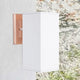 Cerdeco 9" Rose Gold Outdoor Wall Sconce – IP64 Weatherproof White Glass LED